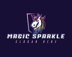 Gaming Stallion Unicorn logo design