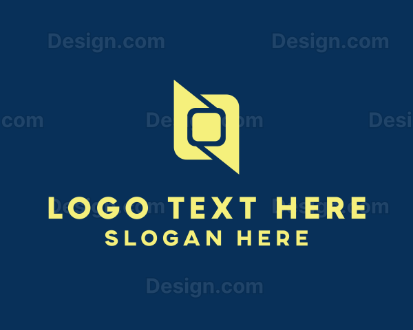 Yellow Geometric Square Logo