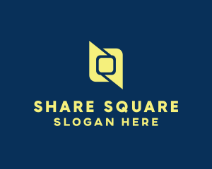 Yellow Geometric Square logo design