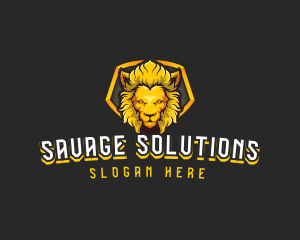 Wild Hunter Lion logo design