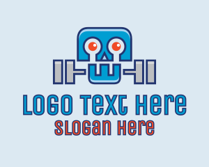 Robot Skull Dumbbell logo