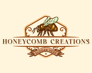 Honey Bee Apiculture logo design