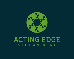 Hexagon Leaf Plant logo design