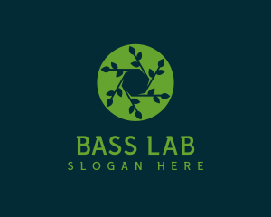 Hexagon Leaf Plant logo design