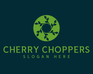 Hexagon Leaf Plant logo design