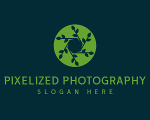 Hexagon Leaf Plant logo design