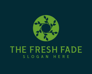 Hexagon Leaf Plant logo design