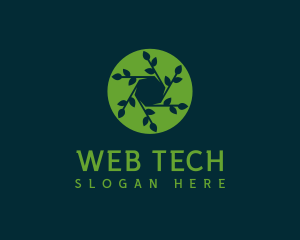 Hexagon Leaf Plant logo design