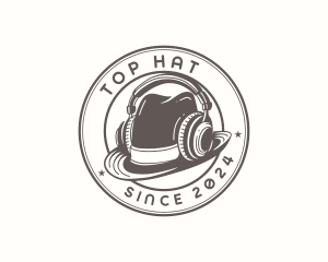 Fedora Music Headphones logo design