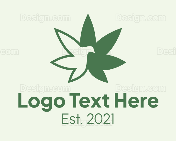 Weed Bird Leaf Logo