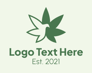 Weed Bird Leaf logo