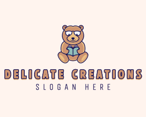 Bear Book Read logo design