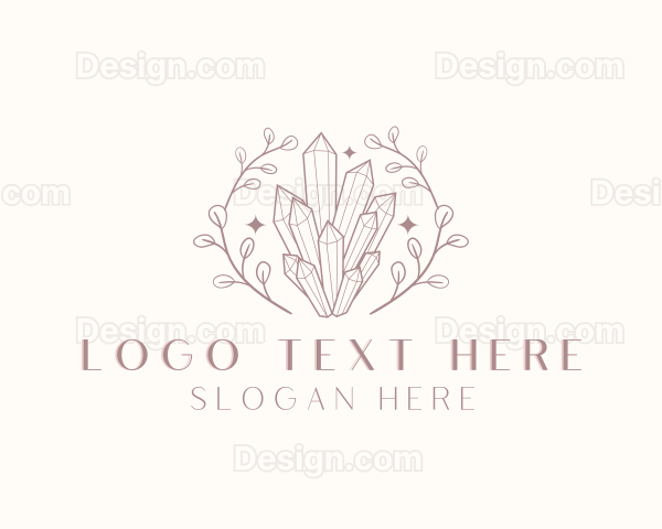 Rustic Crystal Gemstone Logo