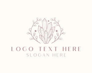 Rustic Crystal Gemstone logo