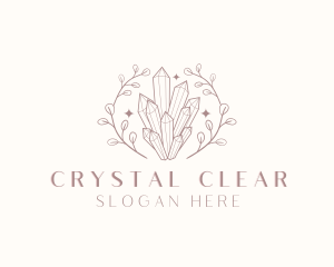 Rustic Crystal Gemstone logo design