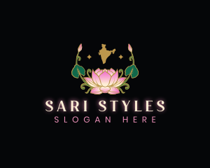 India Lotus Flower logo