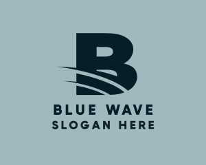 Wave Studio Letter B logo design