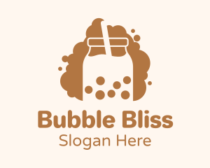 Boba Milk Tea Bubble logo