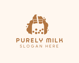 Boba Milk Tea Bubble logo