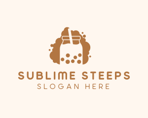 Boba Milk Tea Bubble logo