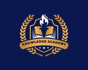 Book Academy Learning Education logo design