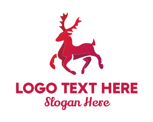 Wild Reindeer Stag Logo