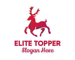 Wild Reindeer Stag logo design