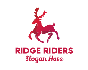 Wild Reindeer Stag logo design