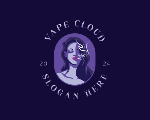 Cigar Smoking Woman logo design