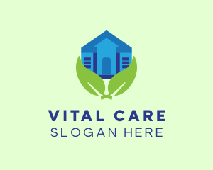 Lawn Care Leaf House logo