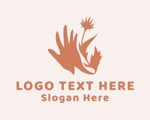 Flower Hand Gardening  Logo