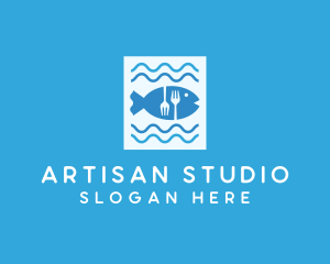 Blue Fish Seafood Restaurant logo design