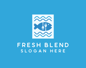 Blue Fish Seafood Restaurant logo design