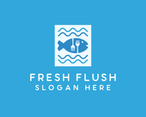 Blue Fish Seafood Restaurant logo design