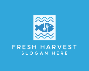 Blue Fish Seafood Restaurant logo design