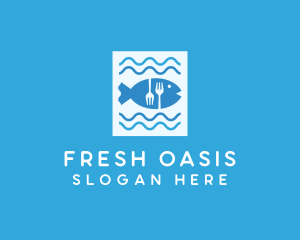 Blue Fish Seafood Restaurant logo design