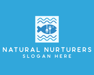 Blue Fish Seafood Restaurant logo design