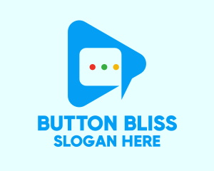 Chat Play Button logo design