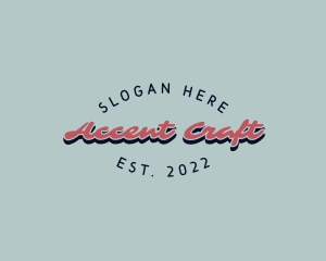 Retro Script Craft logo design