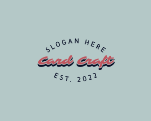 Retro Script Craft logo design