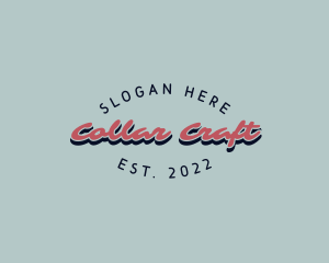 Retro Script Craft logo design