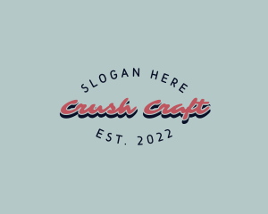 Retro Script Craft logo design