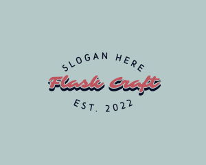 Retro Script Craft logo design