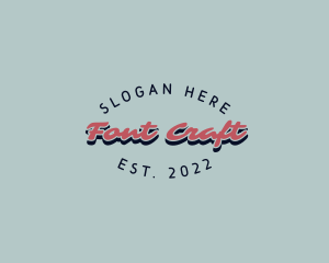 Retro Script Craft logo design