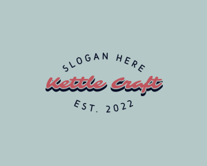 Retro Script Craft logo design