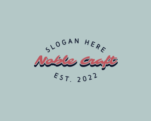 Retro Script Craft logo design