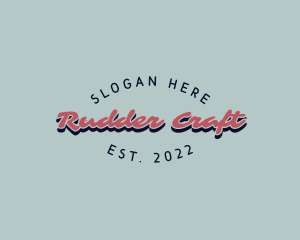 Retro Script Craft logo design