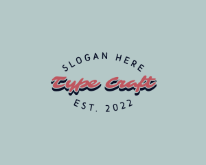 Retro Script Craft logo design