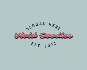 Retro Script Craft logo design