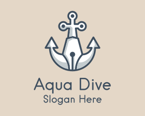 Nautical Anchor Pen logo design